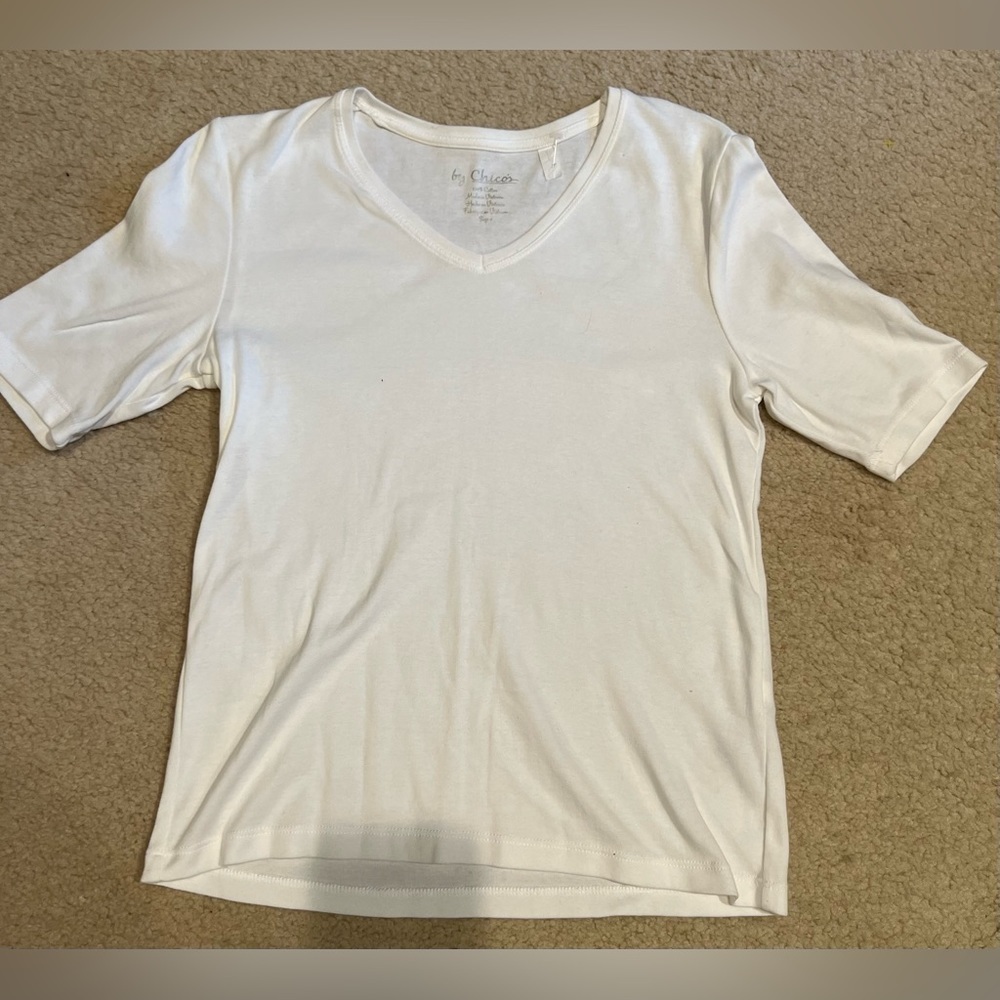 Chico’s cotton white tee size 0/XS